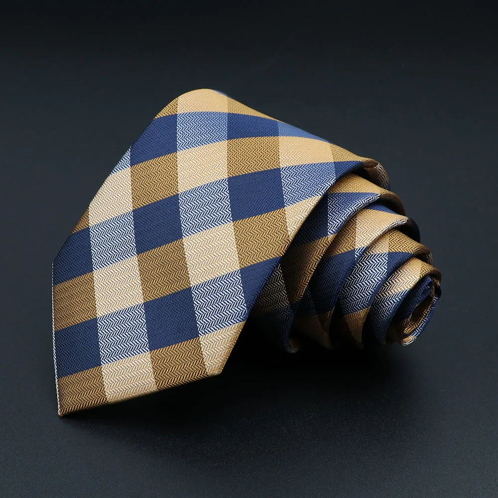 

New Men's Plaid Tie Classic 8cm Jacquard Necktie Accessories Daily Wear Cravat Wedding Party Suit Shirt Dress Ties Gift For Men
