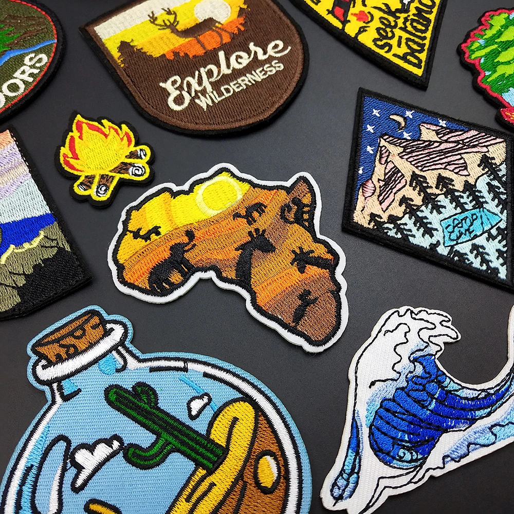 Модные нашивки с вышивкой наклейки для одежды нашивка утюгом сделай сам футболка