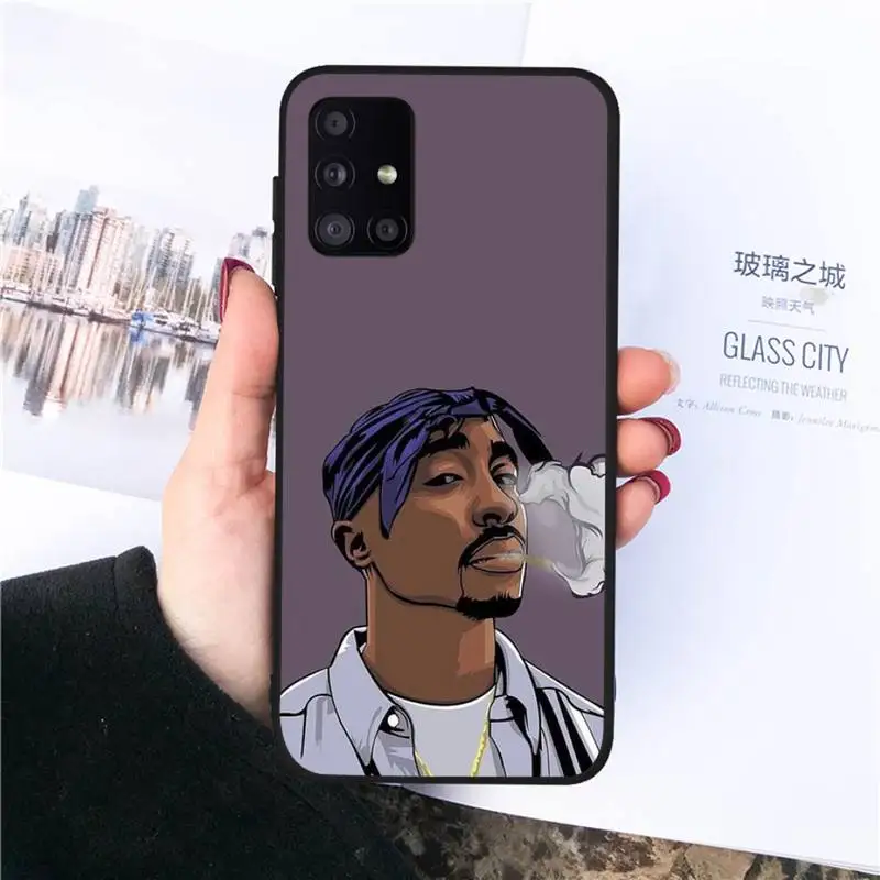 

2PAC CARTOON Phone Case For Samsung galaxy S 7 8 9 10 20 edge A 6 10 20 30 50 51 70 note 10 plus