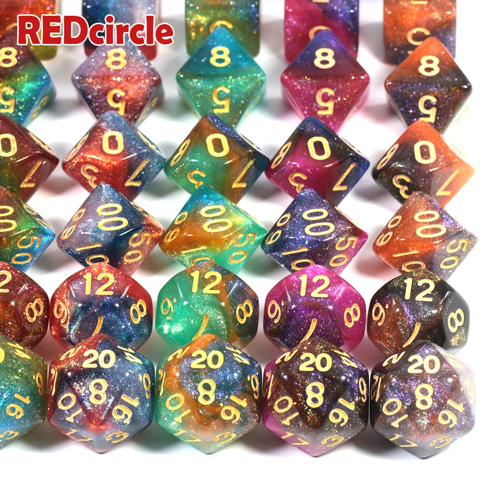 Совершенно новая забавная Вечеринка Вселенная Галактика кости 7 шт DnD RPG игры