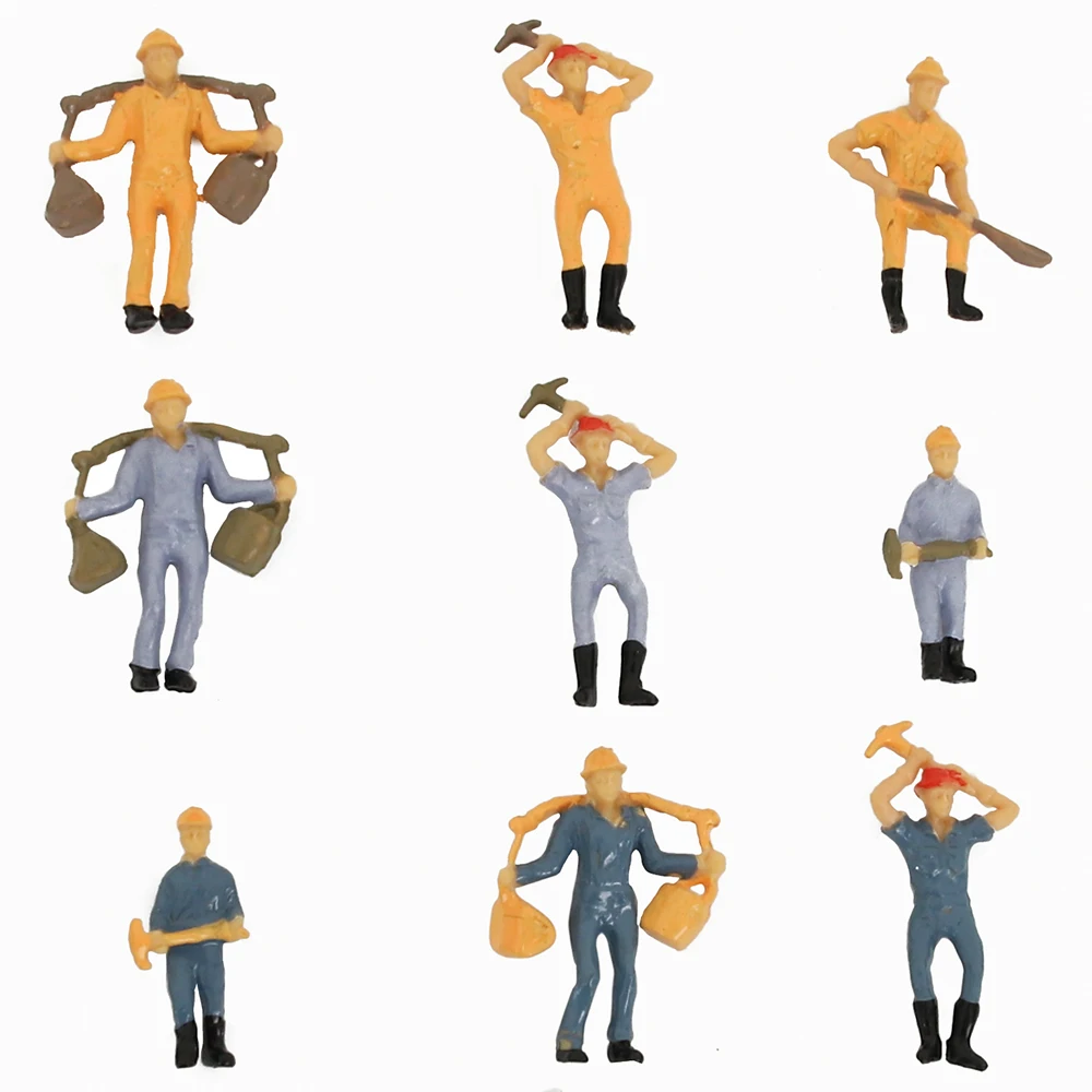 Модель железнодорожных рабочих масштаб 50 окрашенная конструкция здания