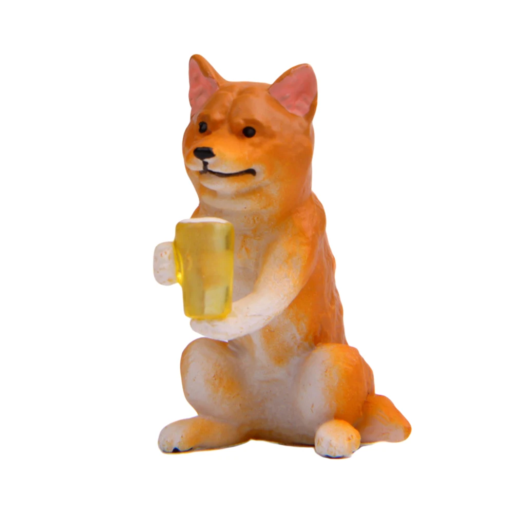 Миниатюрные фигурки игрушки милая корги Сиба-ину модель собаки статуэтка
