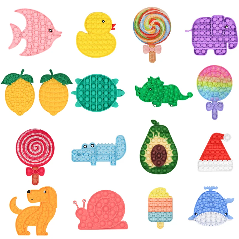 

Push Bubble Adult Stress Relief Sensory Toy Antistress Fidgets Ice Cream Board Soft Squishy Bubble Anti-Stress Game Fidget Toys