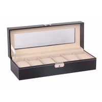 26 grids pu leather watch box case holder organizer for quartz watches jewelry boxes display with buckle best gift