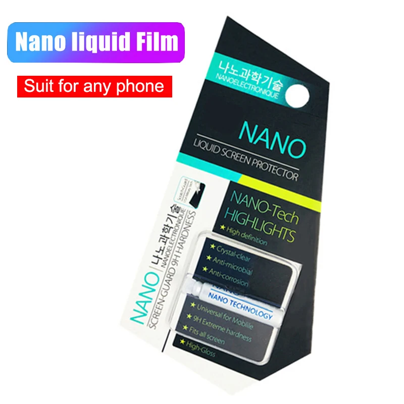 1 бутылка нано защита для гидроциклонного экрана iPhone XS MAX 6 7 8 плюс Xiaomi 9