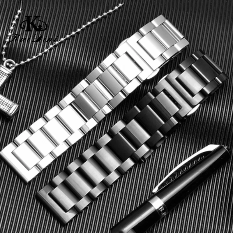 

Ремешок для часов из нержавеющей стали с прямым концом, 18, 20, 22 мм