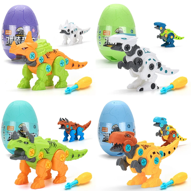 

3D винтовая гайка DIY разборка комбинация динозавров Яйца Юрского периода игрушки динозавров набор строительных блоков игрушка для детей под...
