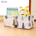 XZJJA складной настольный Водонепроницаемый бельевая корзина хлопковая льняная игрушка косметический корзина для хранения мелочей мультфильм небольшая корзина