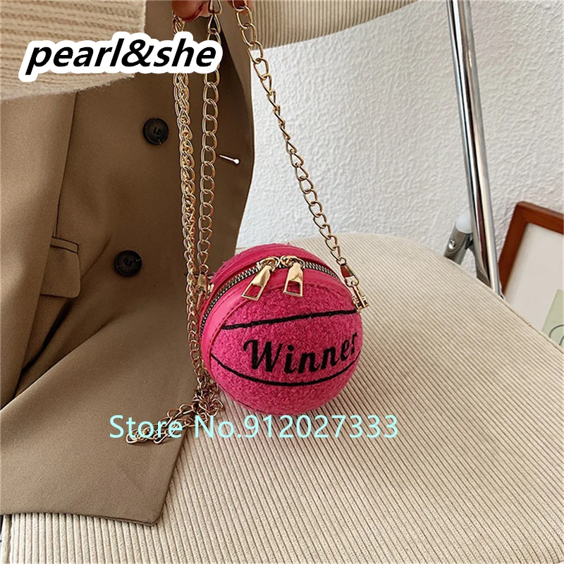 

Purse Basketball Rhinestones Clutch Ball Women Evening Bags Circular Lady Dress Handbags For Party Wedding Bag
