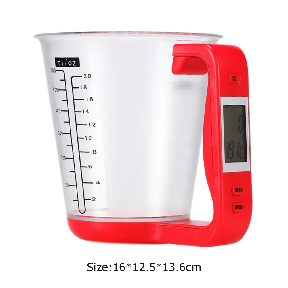 

Electronic Measuring Cup Kitchen Scales Digital Beaker Host Weigh Temperature Measurement Cups With LCD Display