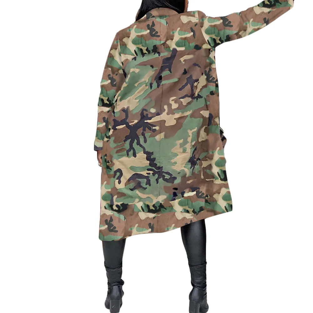 DUUTI осеннее Женское пальто повседневная женская камуфляжная верхняя одежда