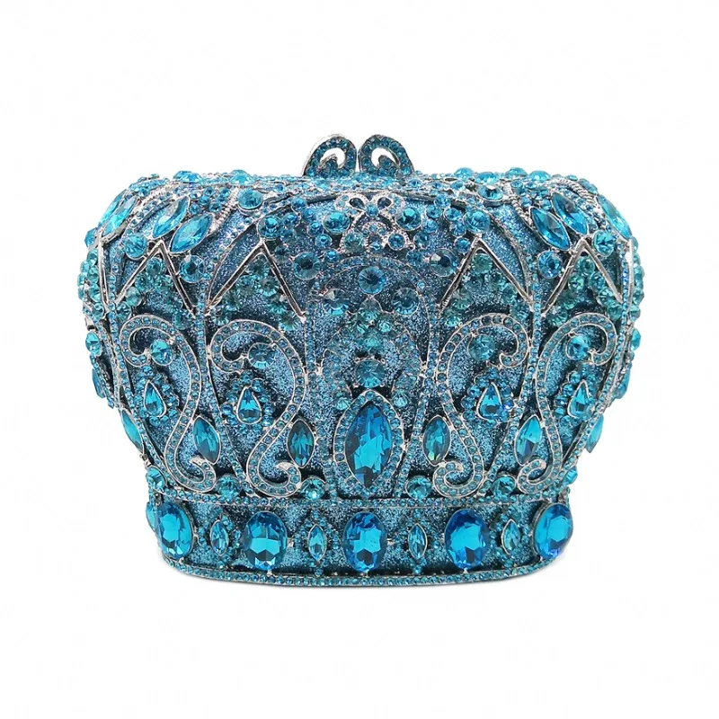 

Handbag chain satchels 2020 new diamond dinner bag crown shape crystal bag European and American banquet dress clutch