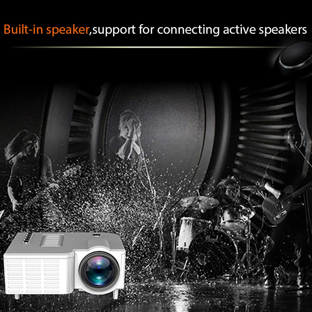

UC28C Mini Portable Video Projector LED WiFi Projector 16.7M Video Home Cinema Movie Game Cinema Office Video Projector