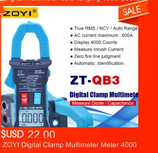 ZOYI ZT-X цифровой мультиметр с кнопкой ac dc Вольтметр ohmmet true rms мультиметр Авто диапазон+ 2 шт перезаряжаемая батарея+ зарядное устройство