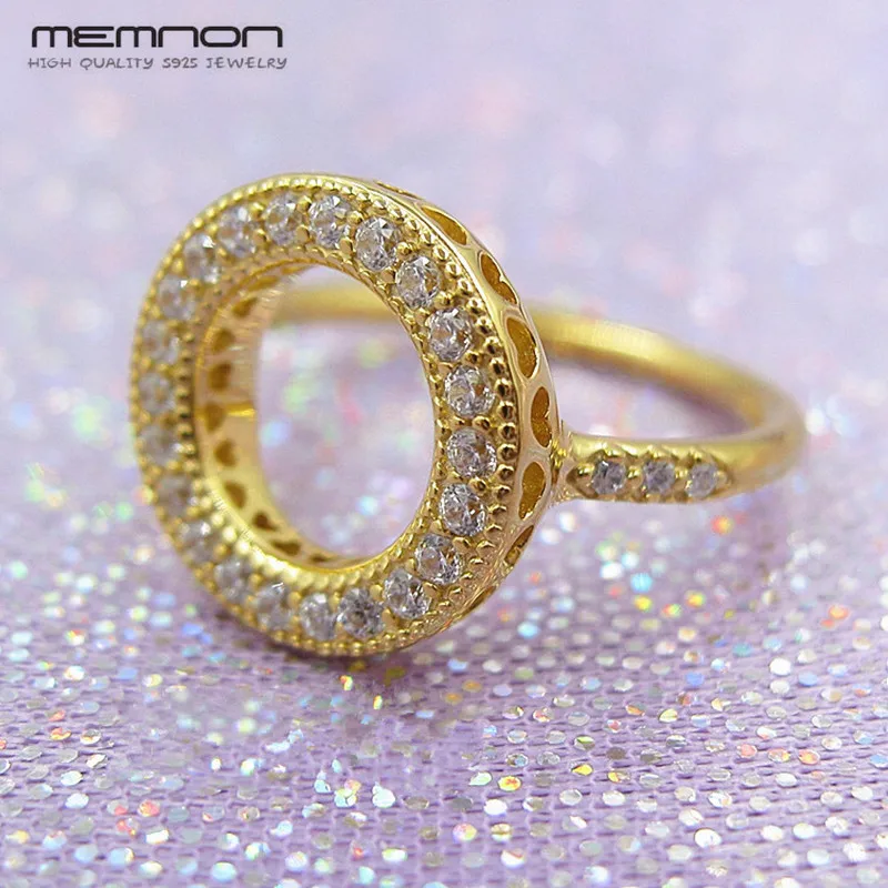 

Memnon fine jewelry 2018 new spring collection shine style Hearts Rings for women 925 sterling silver jewelry ring RIP0164