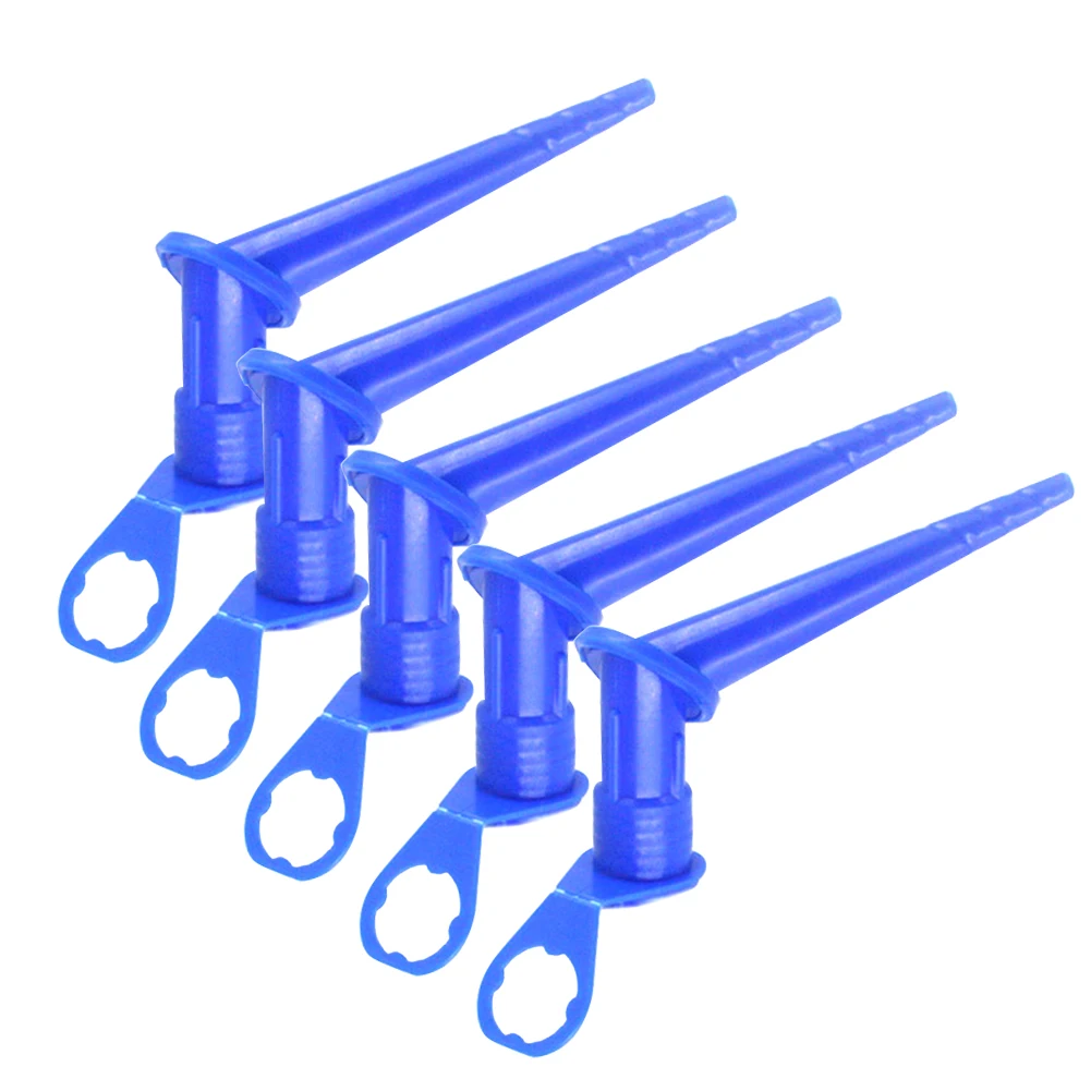 

5pcs Construction Tools Professional Blue Durable Caulking Nozzle Multi Directional Pointing Odorless Glass Glue Tip Mouth