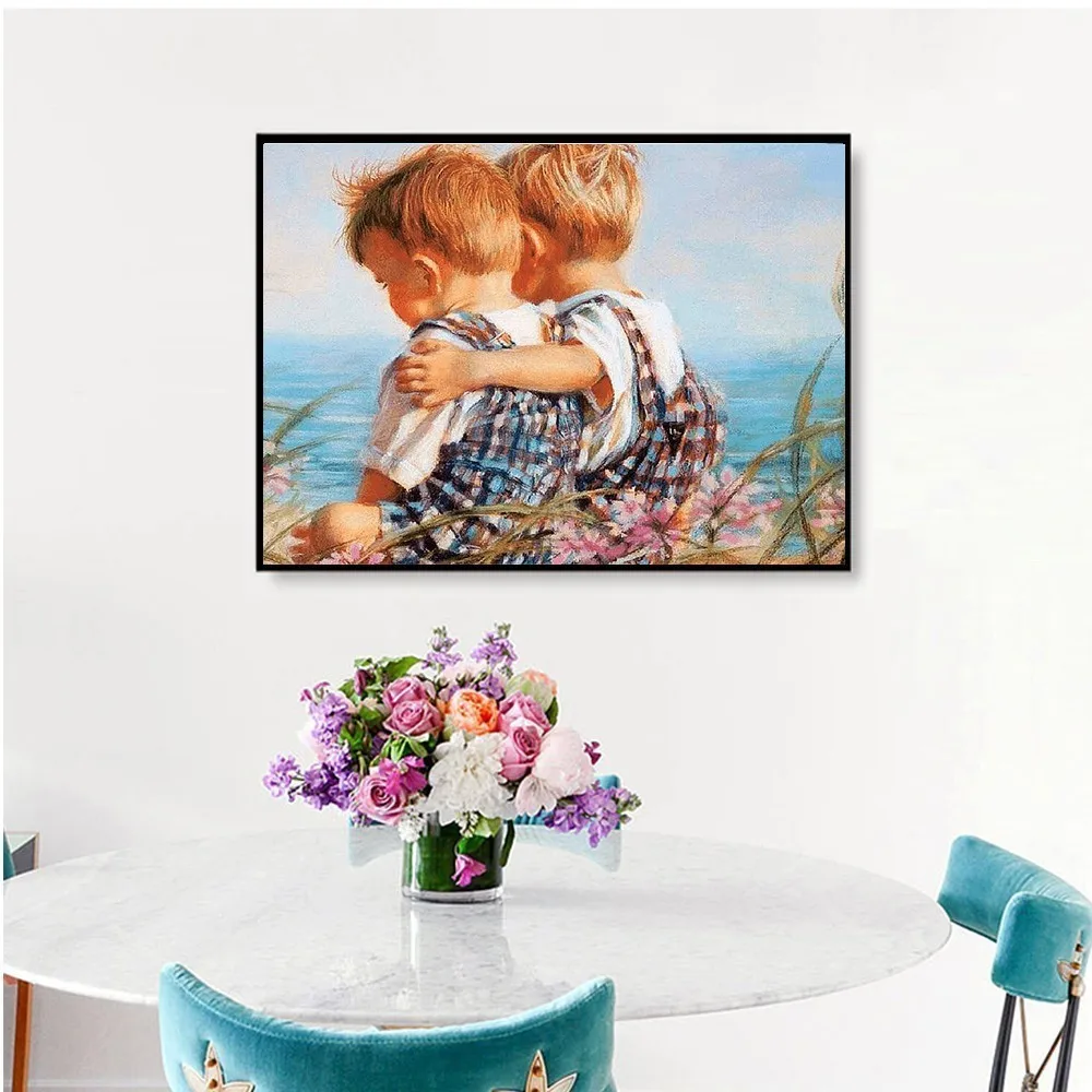 HUACAN Rhinestones Diamond Embroidery Mosaic Full Layout Baby Cross Stitch Kits 5d Painting New Arrivals | Дом и сад