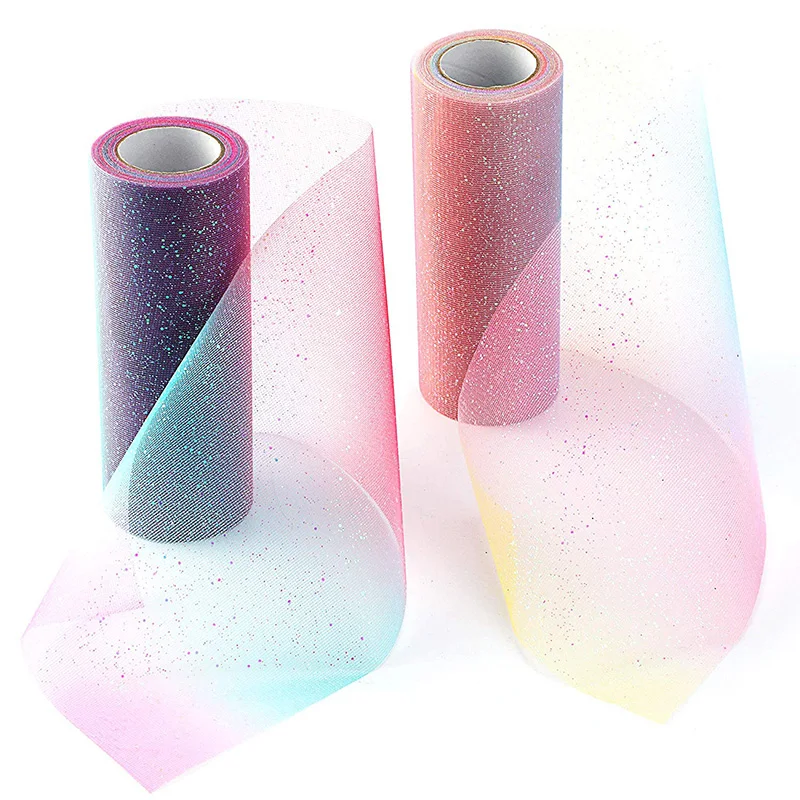 

Glitter Tulle Roll Table Runner Tutu Skirt Chair Sash Wedding Gift Ribbon unicorn birthday Party bridal baby shower decoration