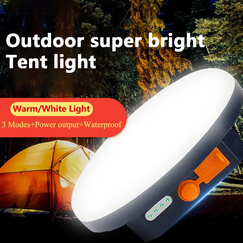 

Портативный светодиодный светильник для палатки, перезаряжаемый фонарь, аварийный ночной Светильник для рынка, уличная лампа для кемпинга,...