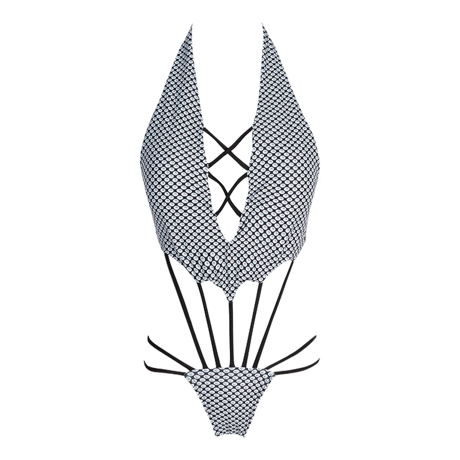 

Women Contrast Panel Bandage Bikini Set Push-up Swimwear Beachwear Swimsuit 2021 maillot sexy biquini