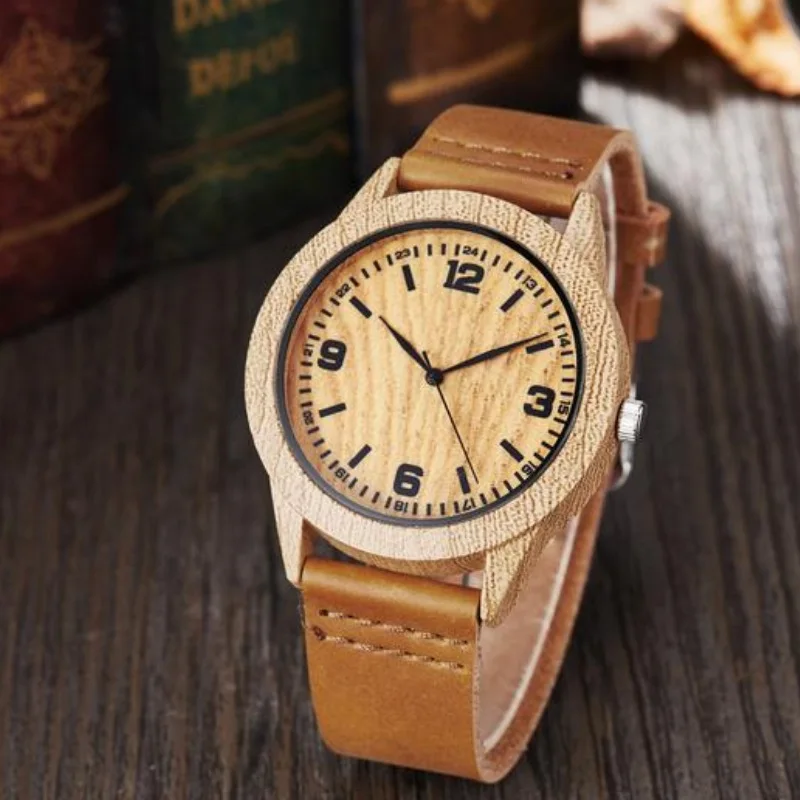 colors Деревянные часы Reloj Mujer для мужчин и женщин, кварцевые, имитация деревянных часов, Страус, олень, мужские наручные часы, мягкий кожаный ремешок, мужские часы Reloj - Цвет: colors