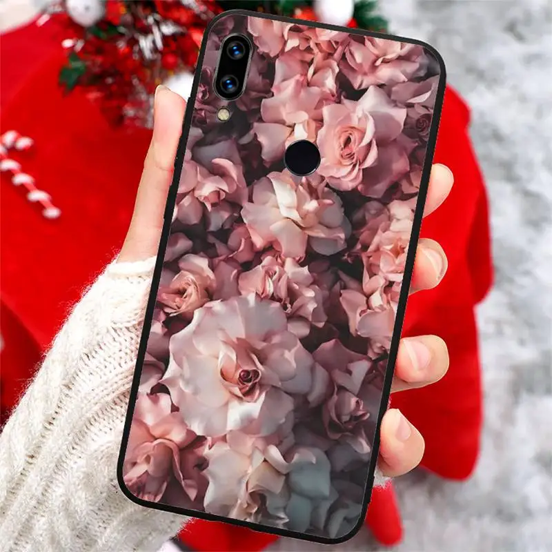 

Elegant Pink Purple Peony Flower On the Vase luxury shell Phone Case For Xiaomi Redmi note 7 8 9 t k30 max3 9 s 10 pro lite