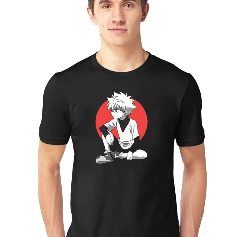 

Anime Hunter X Hunter Men Women T Shirt Killua Zoldyck Print Tops Casual Cotton Hip Hop Short Sleeve Harajuku Tees Shirts Tops