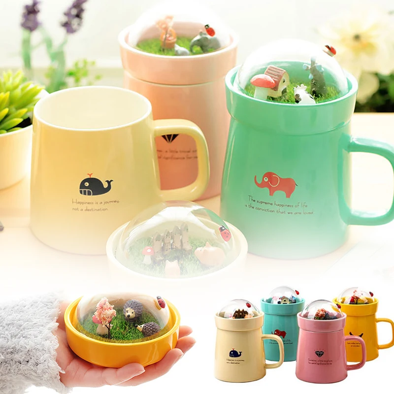 Милый микро пейзаж креативная керамическая кофейная кружка молочная чашка для