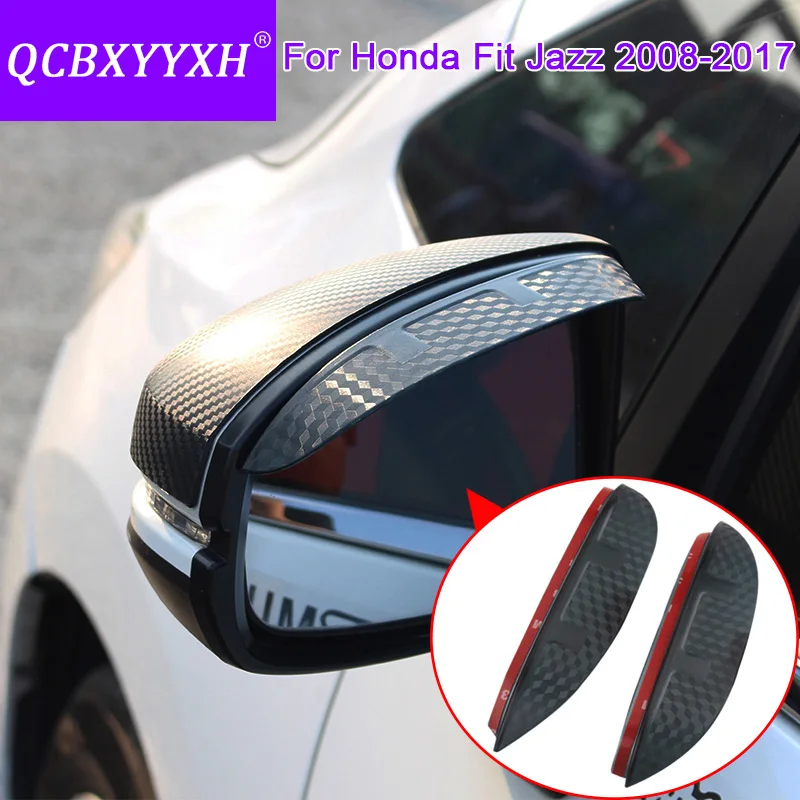 QCBXYYXH для Honda Fit Jazz 2008 2017 Стайлинг автомобиля карбоновое зеркало заднего вида