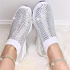 Женские кроссовки со стразами, повседневные белые кроссовки, Вулканизированная обувь, Летние слипоны, 2021