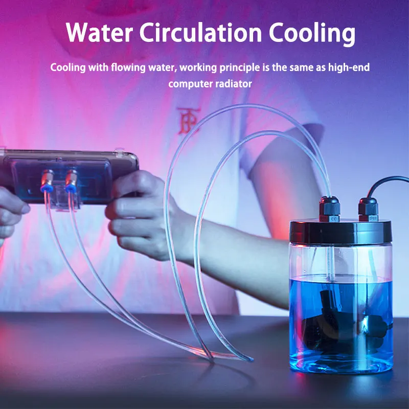 new pubg gamepad phone cooler mobile water cooling pad portable radiator coolerpad cooling fan for android iphone smartphone fan free global shipping