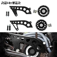 motorcycle 1xfront pulley cover1xcountershaft pulley cover with screws black set for harley sportster xl 2004 17 xl883 04 09