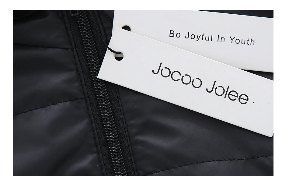 Jocoo Jolee Женская Базовая куртка повседневный пуховик Осень Зима Женское тонкое хлопковое пальто с капюшоном Harajuku верхняя одежда размера плюс