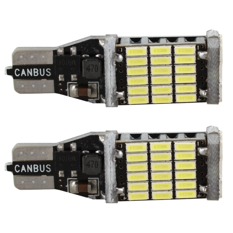 2 шт. Автомобильные светодиодные лампы T15 W16W 45 SMD 4014 6000 К | Спорт и развлечения