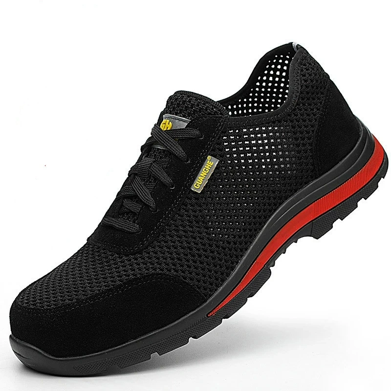 

Work shoes, mesh sports shoes, anti-extrusion and anti-puncture, outdoor safety shoes 38-45