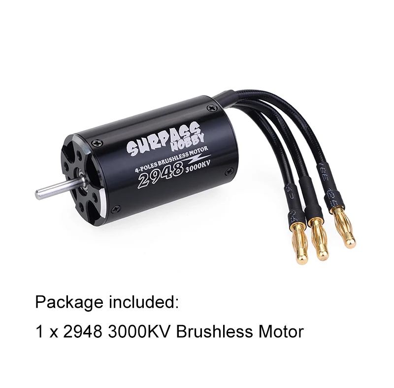 SURPASS HOBBY 2948 3000KV 3450KV бесщеточный водонепроницаемый мотор 3,175 мм 4 полюса для 600-800 мм RC лодка запасные части