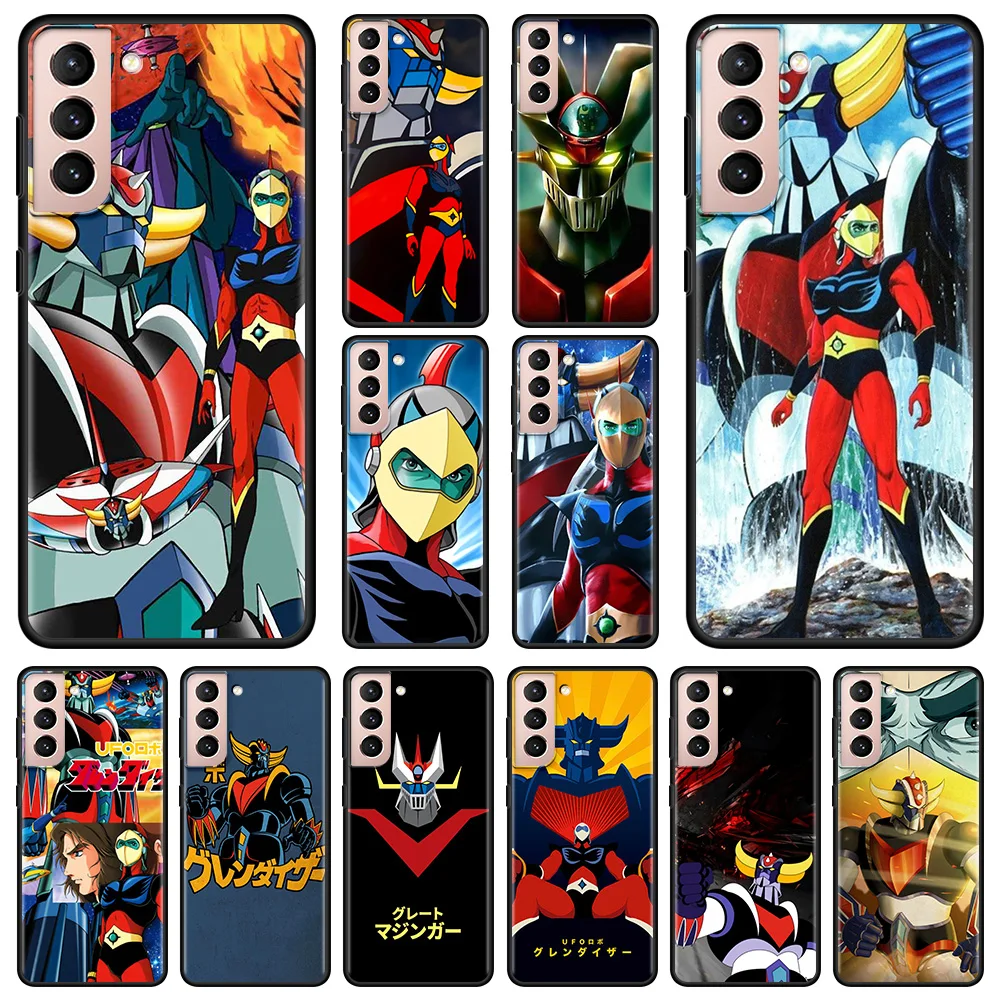 

Best Phone Case For Samsung Galaxy S20 S21 FE Ultra S10 S9 S8 Plus S10 Lite S10e S7 Edge Note 20 9 Coque UFO Robot Goldorak