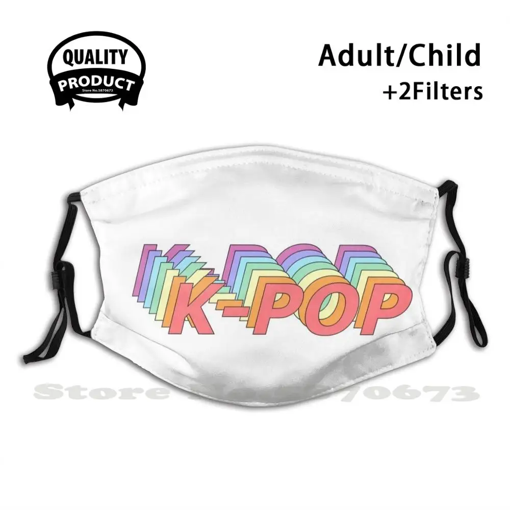 

Kpop Face Mask Washable Filter Summer Hot Sale Mouth Masks Kpop Seventeen Wanna One Music 2Ne1 Korean Colorful Pastel Gay