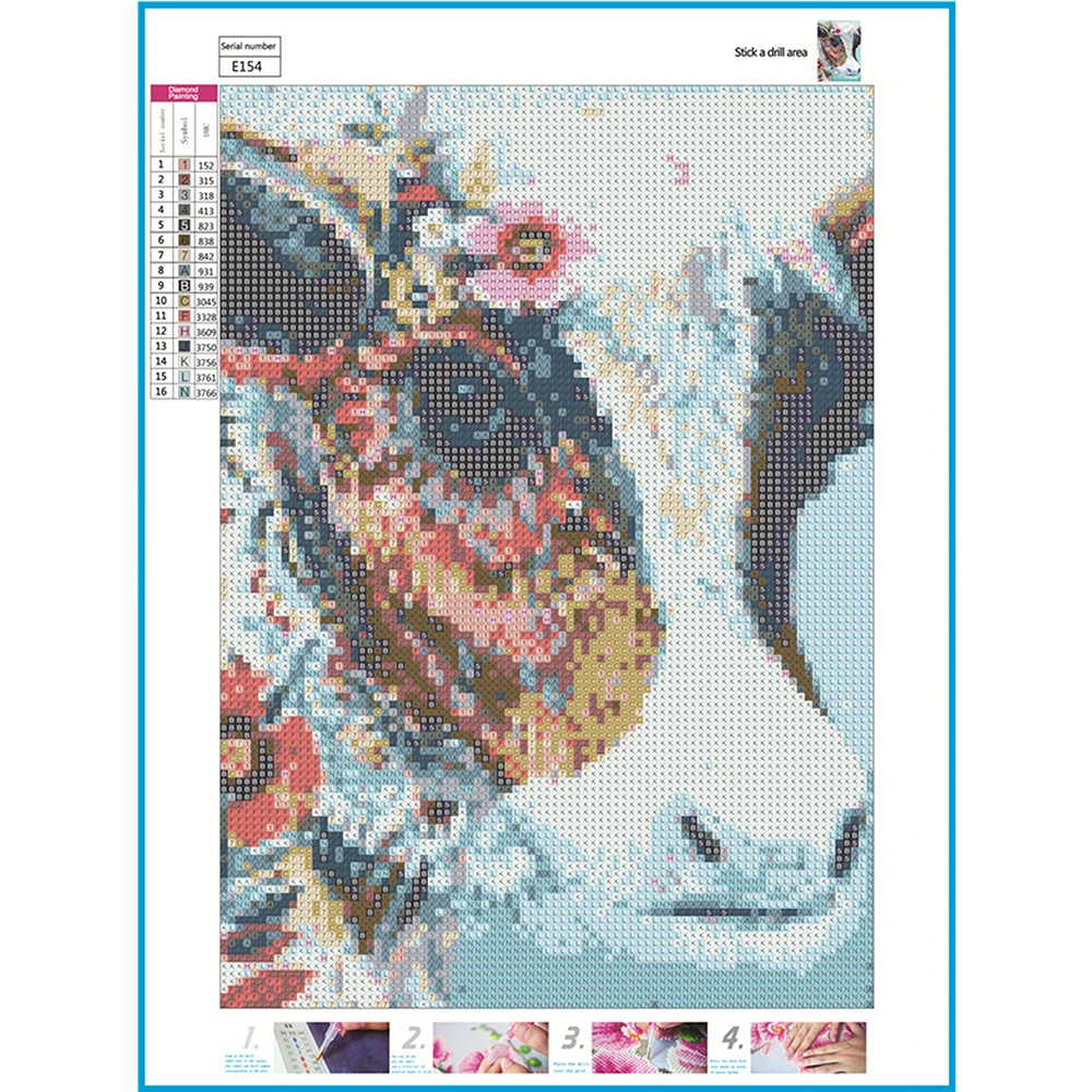 4 шт./компл. полная дрель круглая Алмазная картина корова животное 5D DIY Вышивка