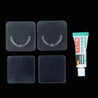 Регулируемый Прозрачный настенный кронштейн, самоклеящиеся стержни, новинка, 4*4 см, пластиковая шторка, фотоэлемент, 2 шт.