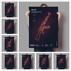 Фотообои с рисунком загара M4A1, неоновая Картина на холсте, Настенная картина, домашний декор для гостиной, спальни, подарки для любителей пистолета