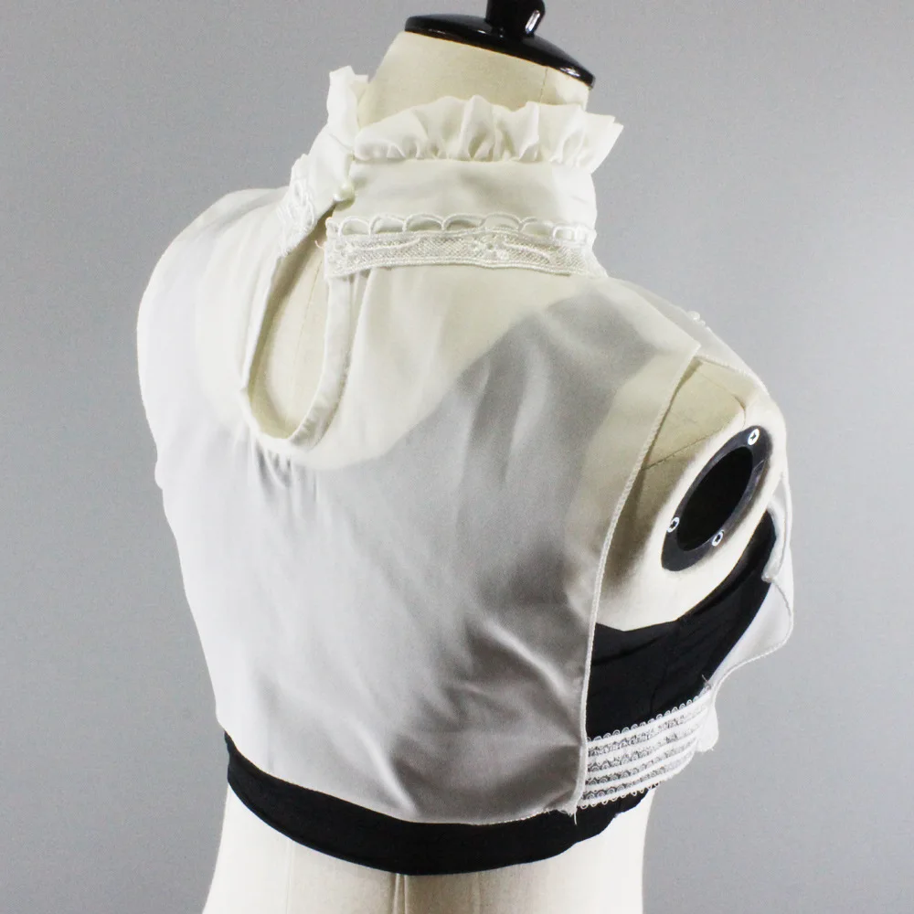 

2021 Women White Lace Floral Fake Collar Detachable Collars for Sweater Stand Lapel False Collar Removable Detachable Blouse Tie