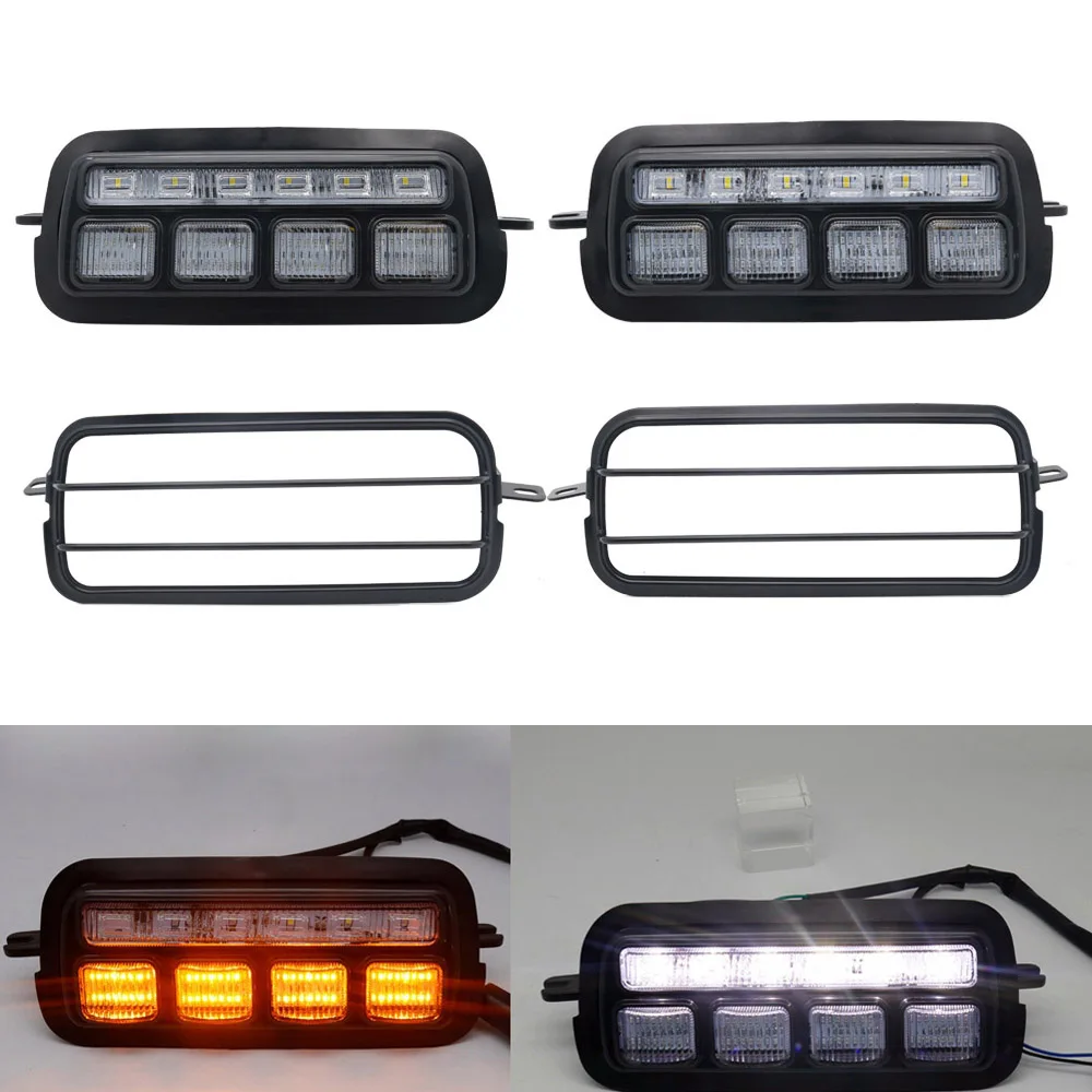 Cover1 Для Lada Niva 4X4 URBAN 1995 1996 светодиодный DRL Фонарь с белым бегущим янтарным сигналом поворота, аксессуары, тюнинг автомобиля - Цвет: Cover1