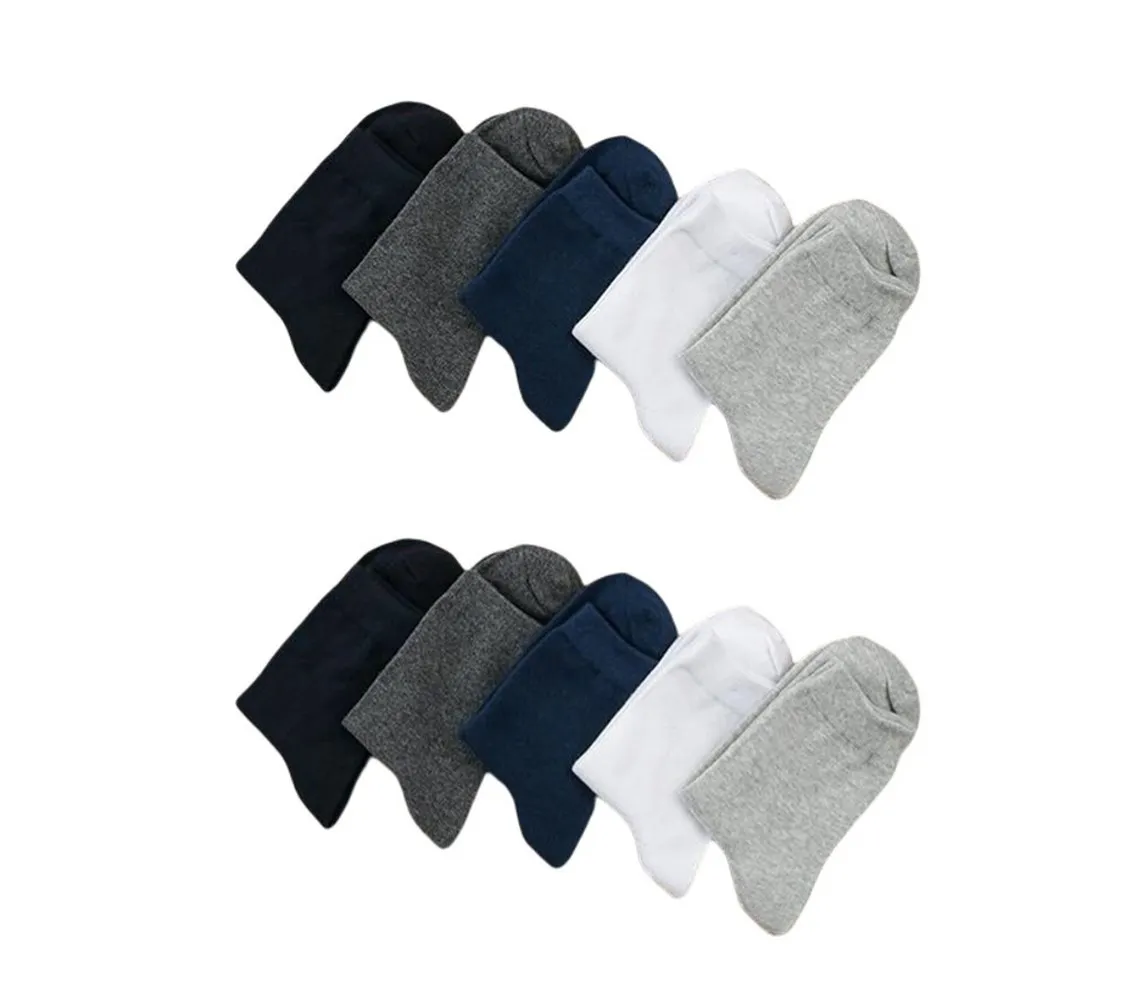 

10 Pack Cotton Mid/Low Cut Socks For Women Men Four Seasons