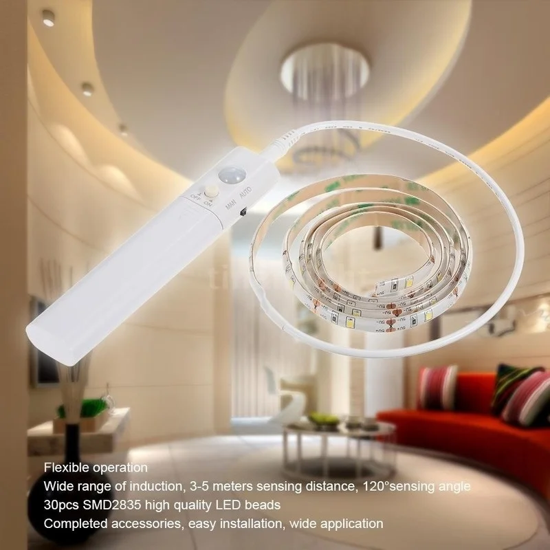 Светодиодный датчик движения PIR luces para cocina luz светодиодный debajo de gabinete mesita noche escaleras
