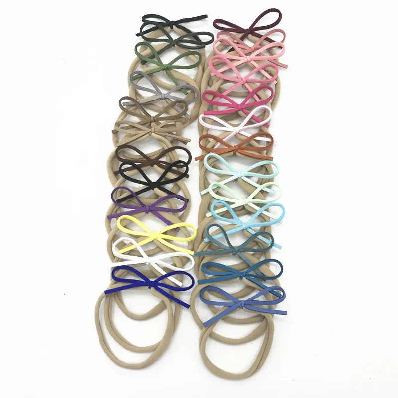 5 шт./компл. высокопрочная бархатная нейлоновая повязка на голову для малышей и