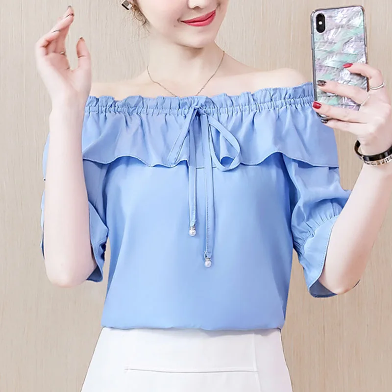 Blusas femininas рубашки 2020 женские топы Харадзюку шифоновая блузка для женщин короткие