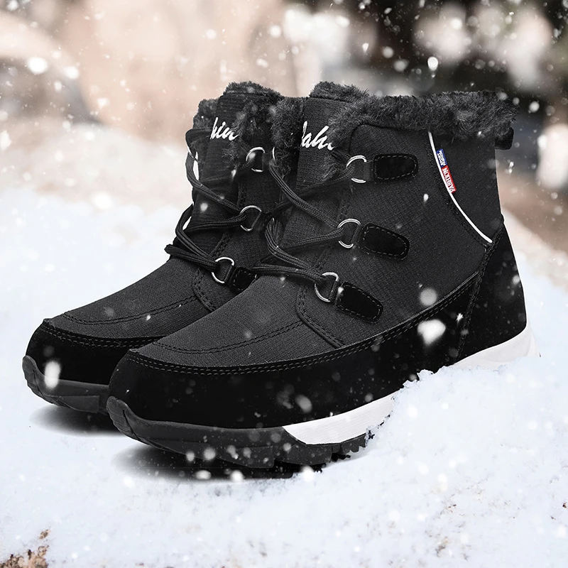

2021 new outdoor shoes for women waterproof and non-slip winter plush snow boots high top wear resistant sports outdoor women