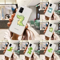 cute cartoon crocodile phone case transparent for samsung a51 a50 a71 a70 a81 m60s note s21 s 20 10 9 8 11 e plus ultra