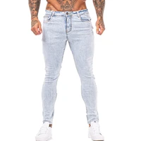 gingtto slim fit jeans men sky blue denim pants male mens trousers clothing stretch full length streetwearjean hot sale zm161